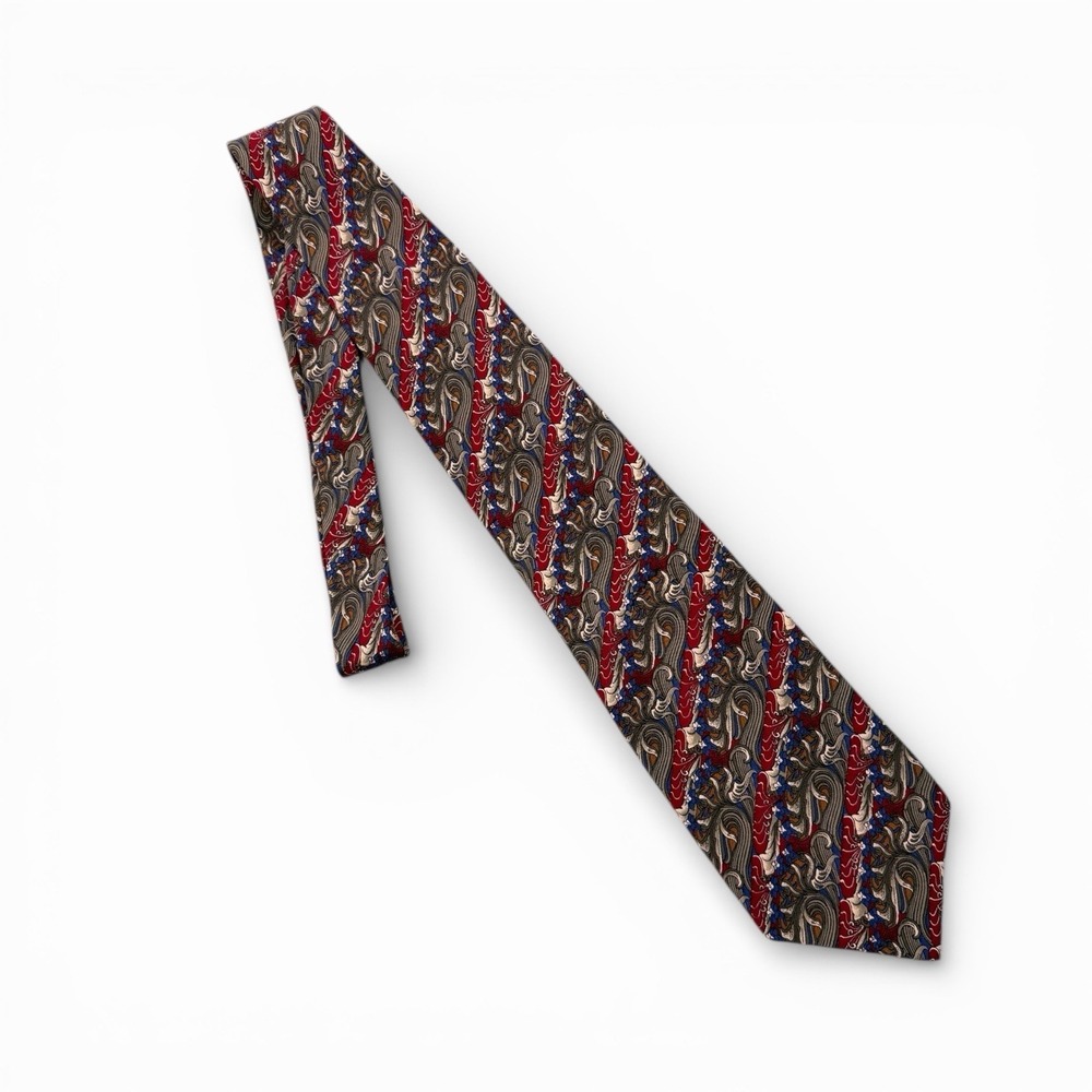 Alfani Italy‎ Vintage Abstract Pattern Silk Necktie
